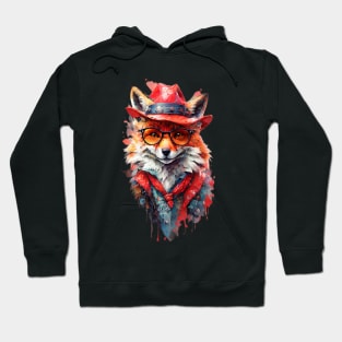 Handsome Fox with Cowboy Hat Hoodie
